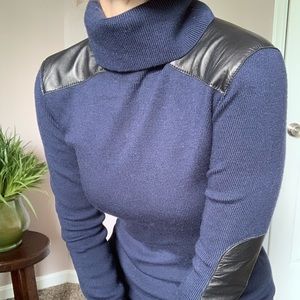 Kate Spade sweater dress with leather details xs